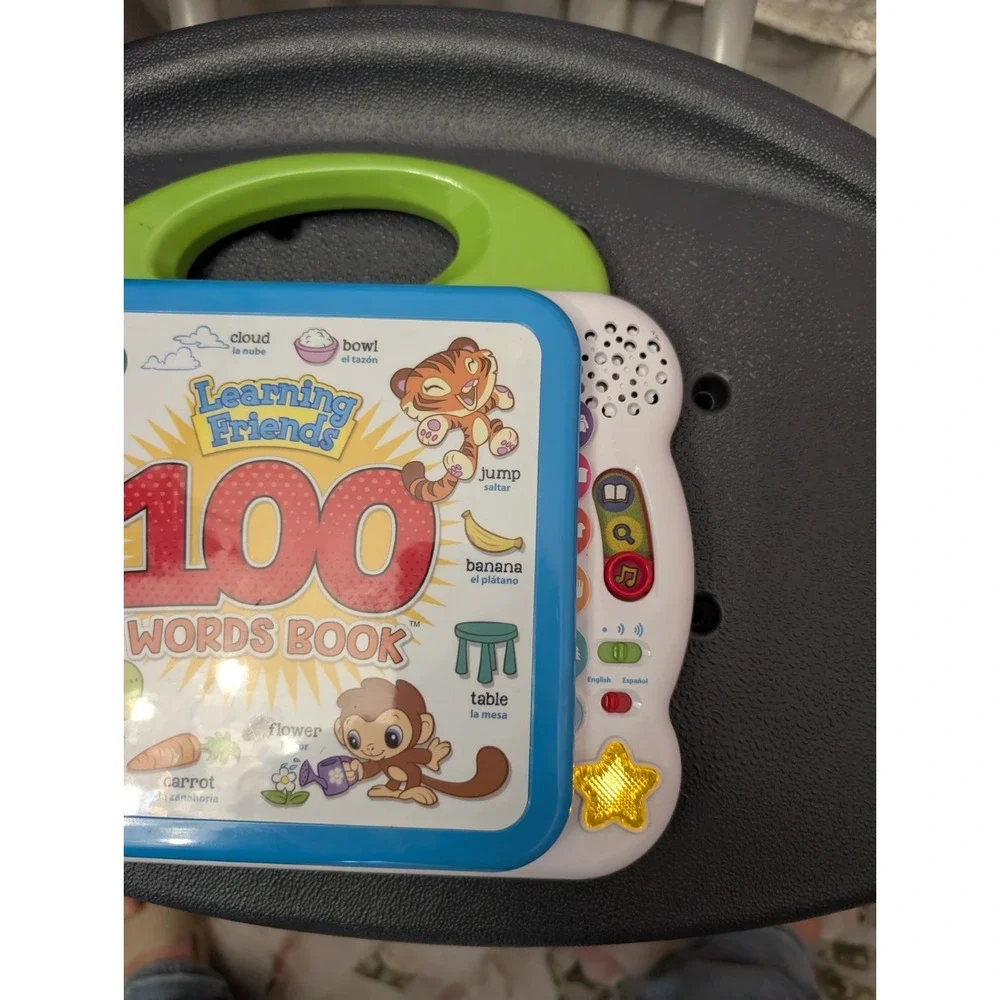 Leap Frog Learning Friends 100 Words Electronic Book English Spanish 2018 Works